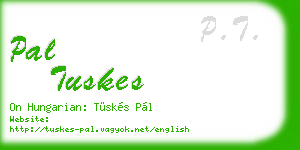 pal tuskes business card